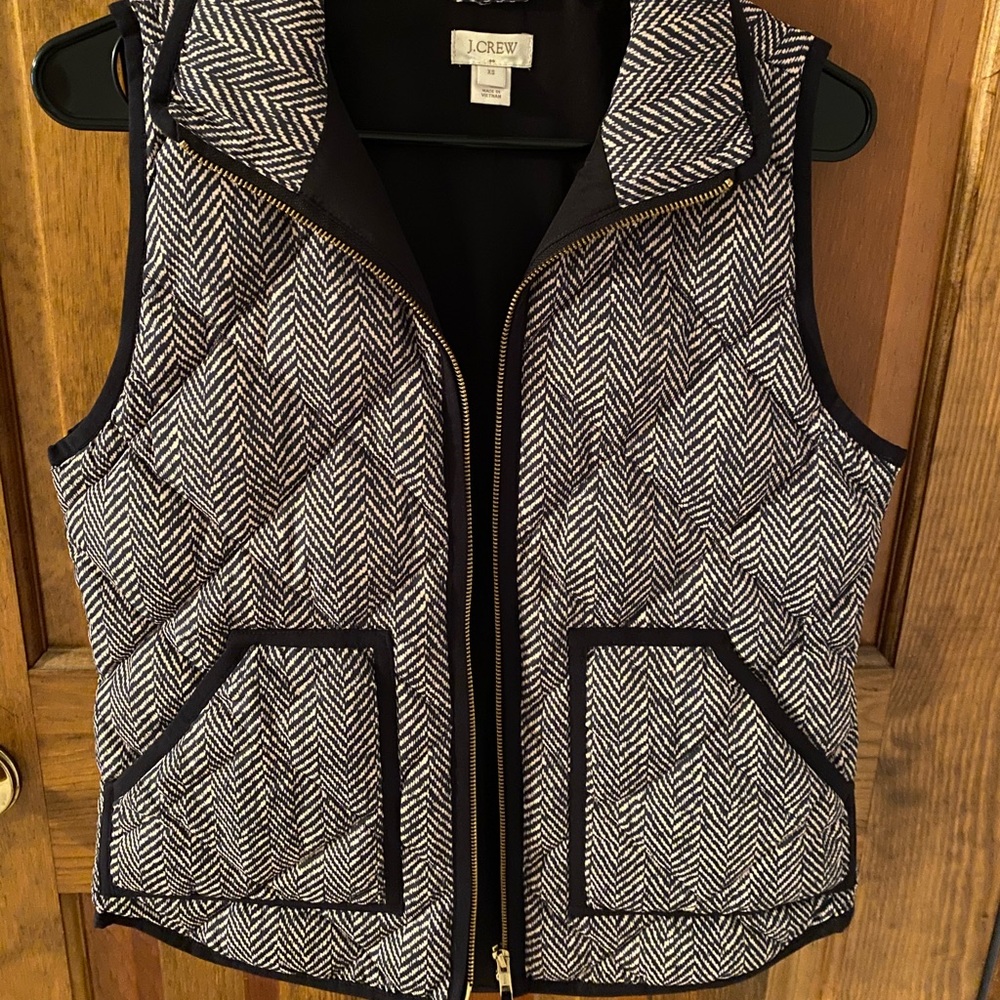 JCREW herringbone vest XS